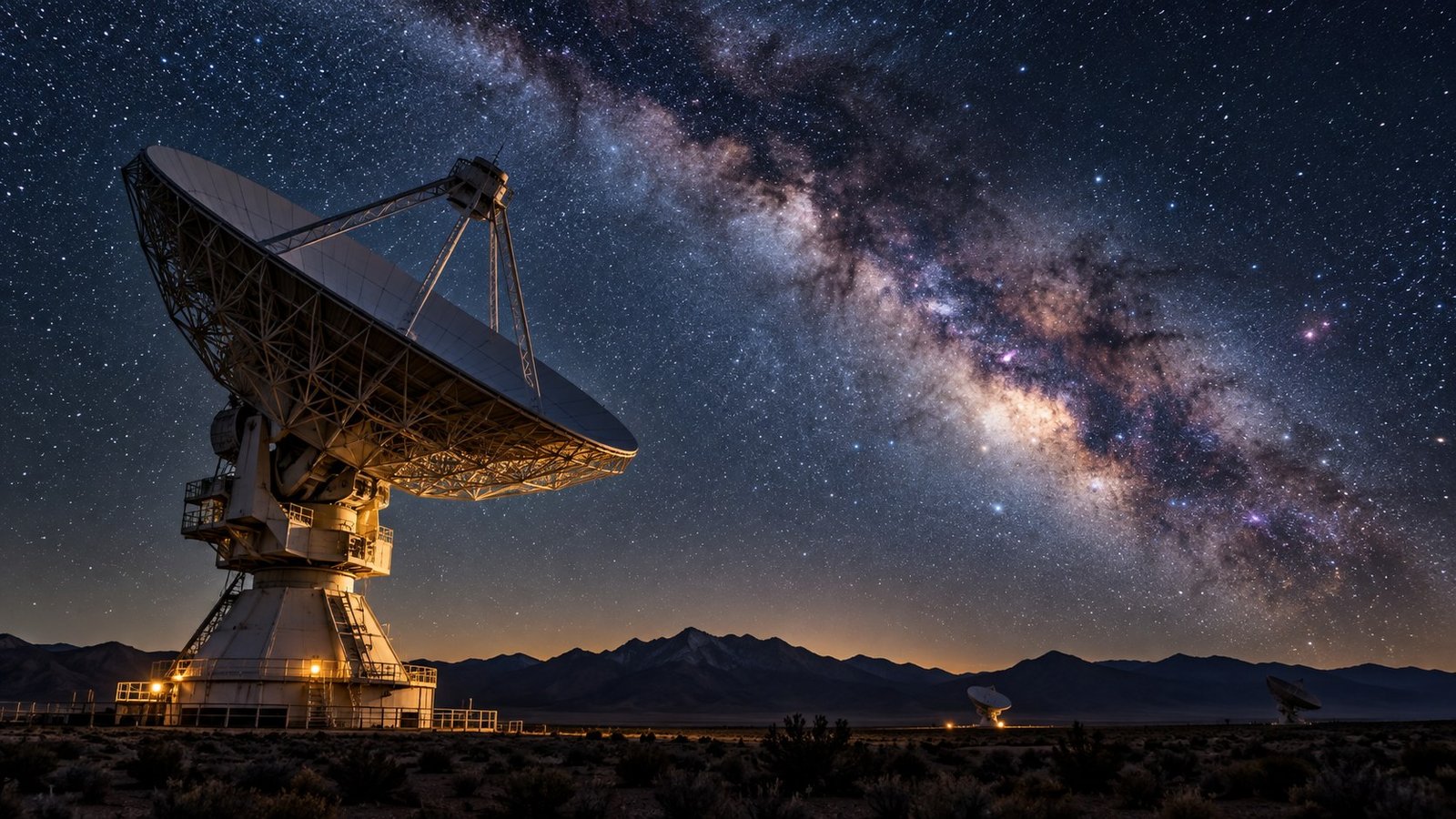 Search for alien life concept with planets and stars